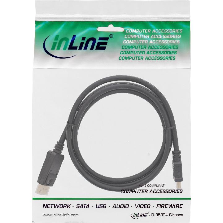 InLine 17184 - 1.5 m - DisplayPort - HDMI - Male - Male - Gold